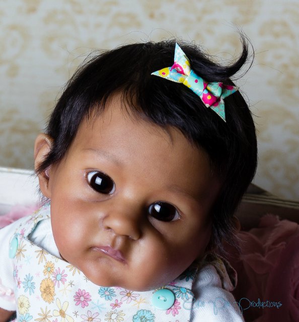 Этническая крошечка реборн, прототип PIXIE скульптора Bonnie Brown