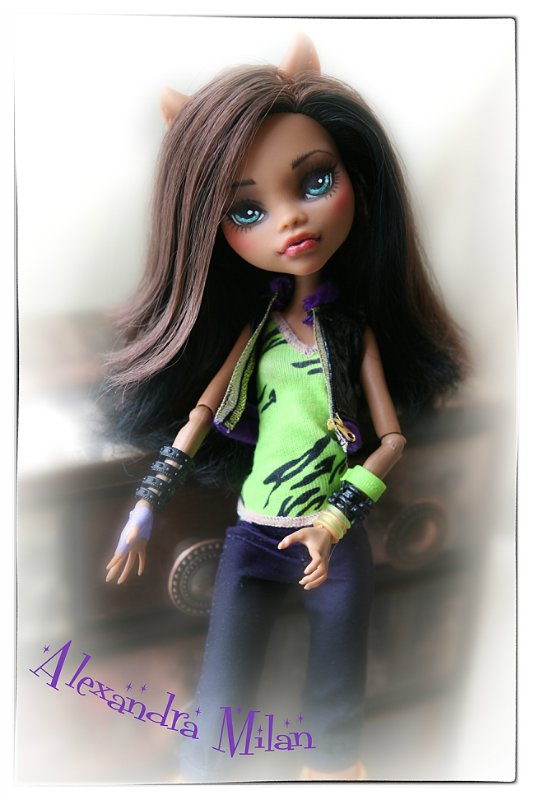 Клодин Вульф, кукла Монстер Хай, OOAK (фото 5)