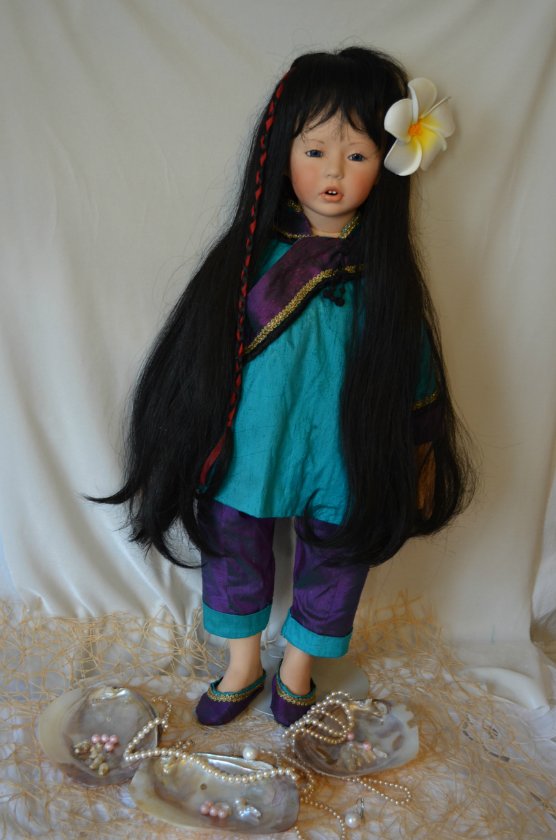 Образ "леди Равен" в куклах. Фарфоровая кукла - японочка RAVEN от Donna RuBert