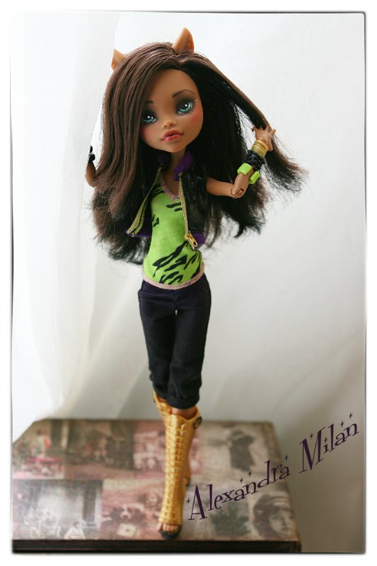 Клодин Вульф, кукла Монстер Хай, OOAK (фото 2)