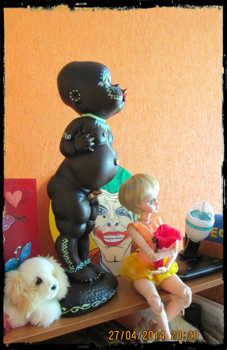 Гипсовый Негритенок — Фарфоровые статуэтки и фигурки: винтаж