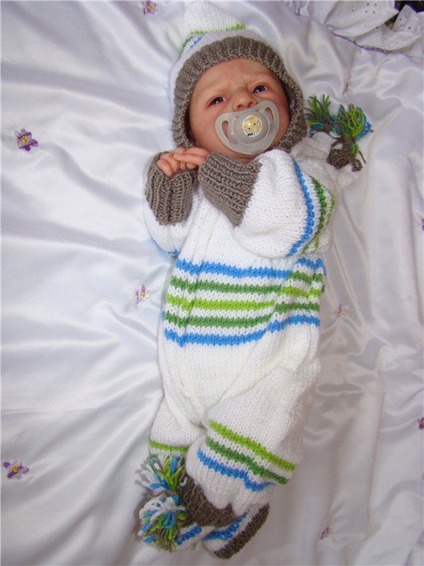 Теплый комбезик для Ангелочка (кукла-реборн молд Ангел) (фото 3)