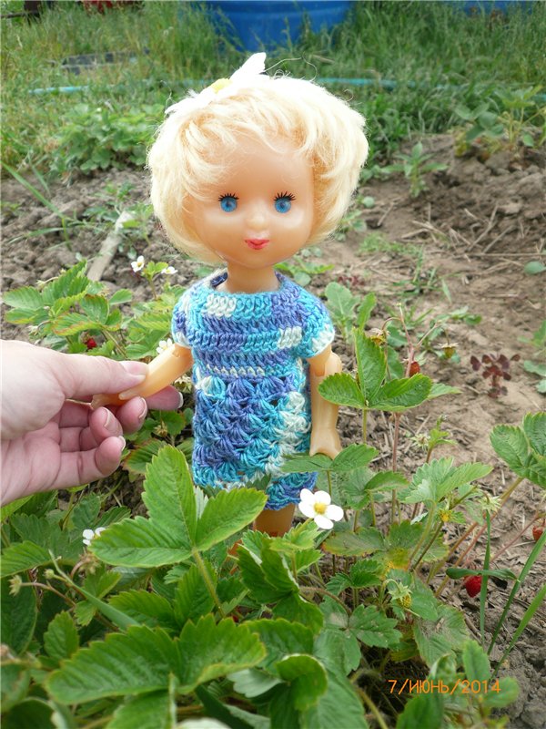 Бабушкина помощница. Винтажная шарнирная куколка Светочка (фото 6)