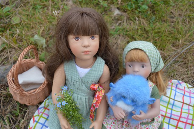 Француженка в провинции. Куклы Sylvia Natterer finouche от Petitcollin и minouche от Kathe Kruse