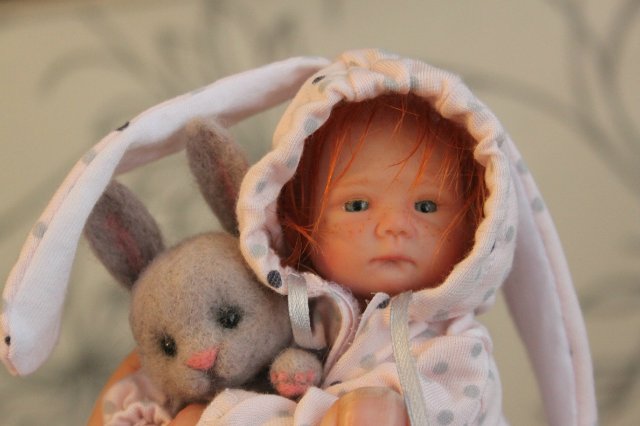 Манюня мини кукла-реборн Элины Кудрвцевой