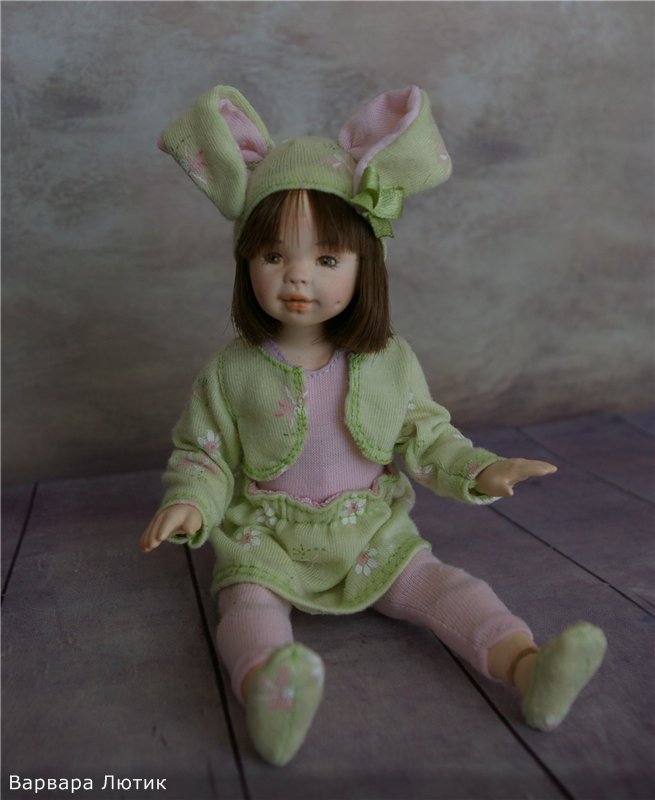 "Алиса" Авторская шарнирная куколка 16 см (фото 5)