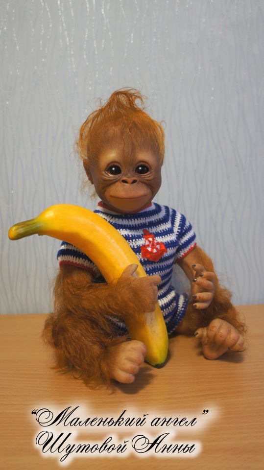 Орангутанчик Смайлик. Кукла-реборн Шутовой Анны