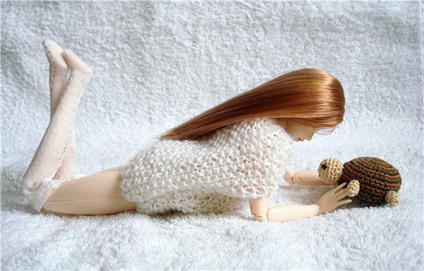 Лея.Моя любимая девочка и ее черепашка. Шарнирные куклы Obitsu (фото 9)