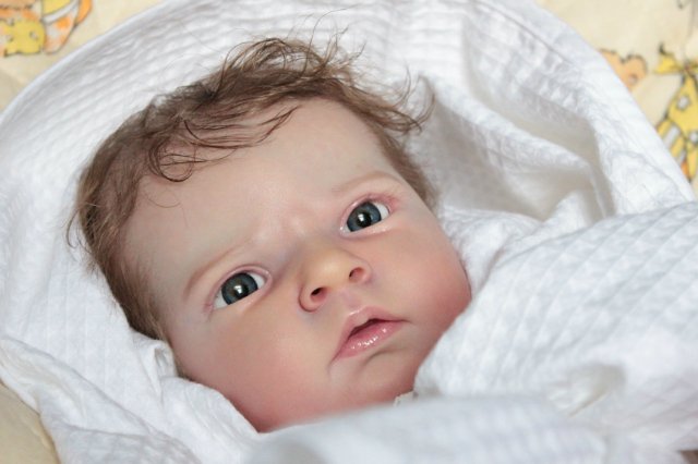 Сама мисс серьезность, кукла реборн Беспаловои Жанны