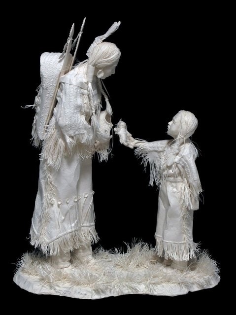 Живые композиции из бумаги от Аллена и Пэтти Экман, Allen and Patty Eckman