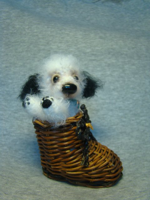 Пёса моя песа, лапа моя лапа.. Авторская игрушка валянием Ольги Чернухо (фото 7)