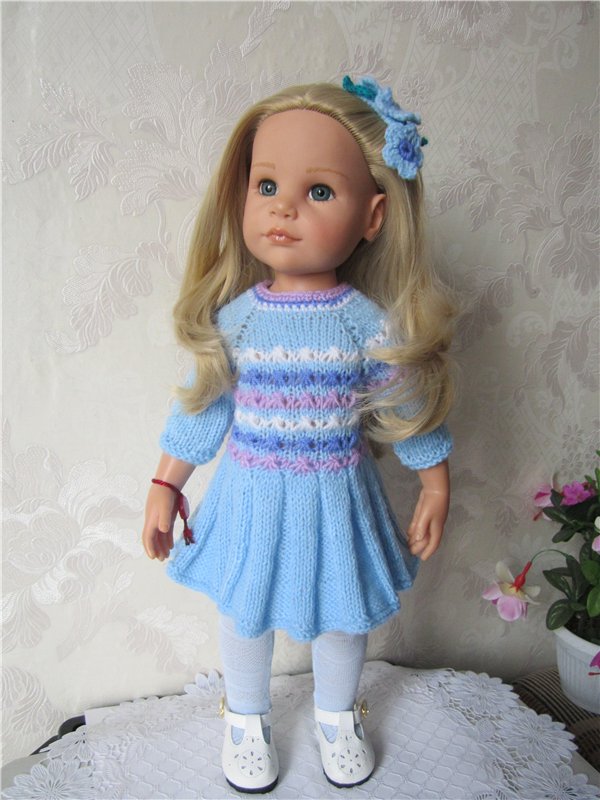 ... И заколка с незабудками для куклы своими руками (фото 8)