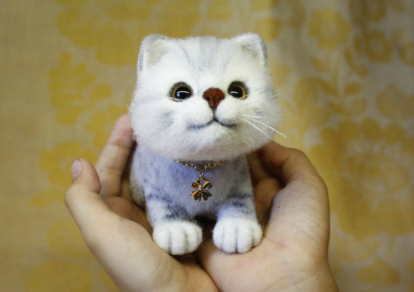 Котики моей сестры. Игрушки валянием из шерсти