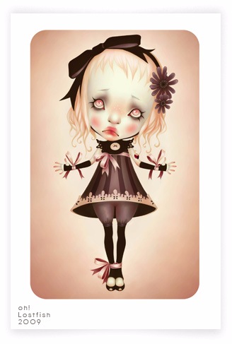 Сюрреалистические иллюстрации французской художницы Элоди LostFish или еще раз об Алисе