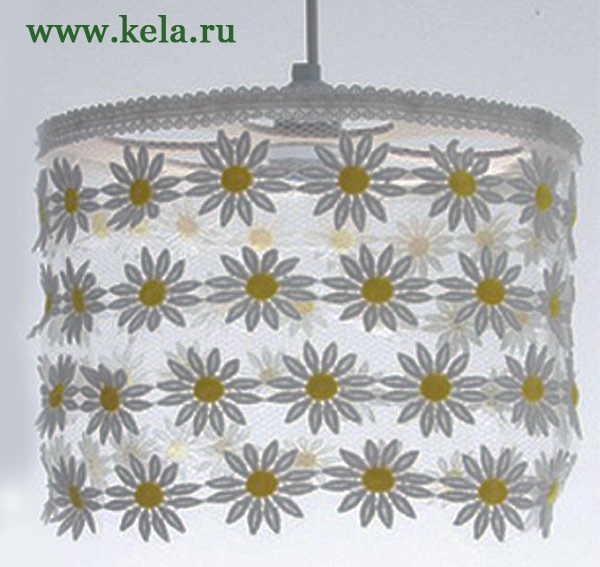 Абажуры из вязаных салфеток