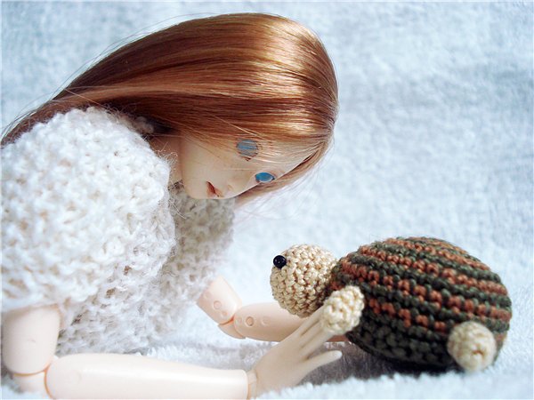 Лея.Моя любимая девочка и ее черепашка. Шарнирные куклы Obitsu (фото 8)