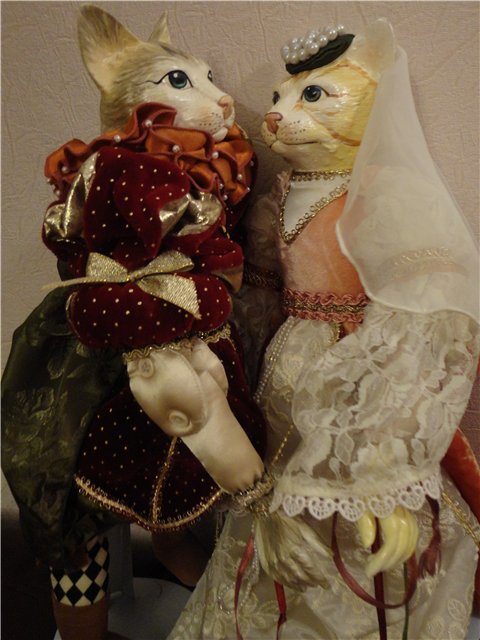 Повесть о Ромео и Джульетте. Куклы-коты коты из фарфора - Katerines collection