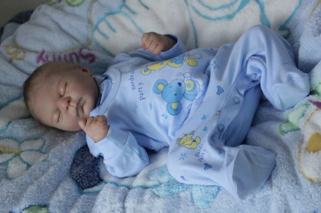 Спящий малышок Жульенчик. Куколка реборн Вишни Виктории