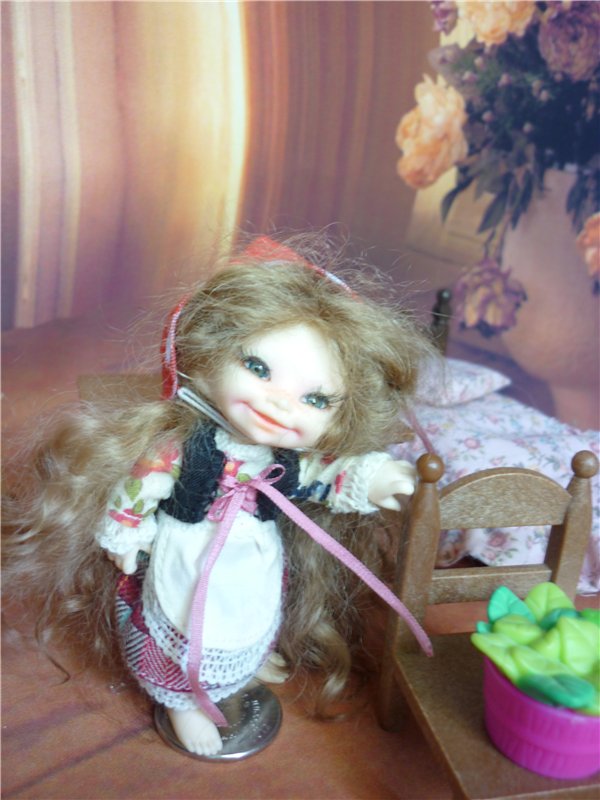 Красная Шапочка на ладошке - микро-костюм для Вареньки ( SoSo realpuki Fairyland) (фото 6)