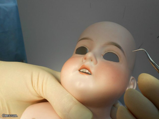 Лечим зубки антикварной кукле.Поход к стоматологу, или доверься профессионалу