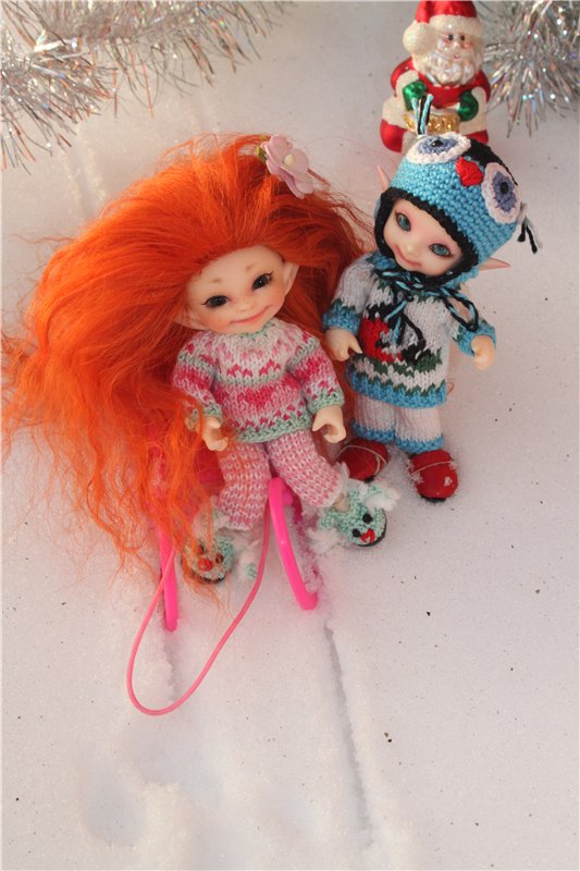 Зимняя прогулка моих крошек! Реалпуки Pupu и реалпуки Сосо (фото 7)