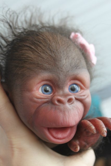 Манюня - обезьянка реборн Элины Кудрявцевой