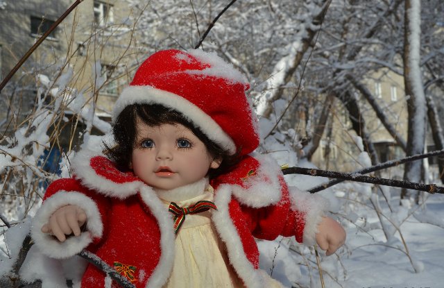 За корзинкой подснежников... Кукла Adora (фото 7)