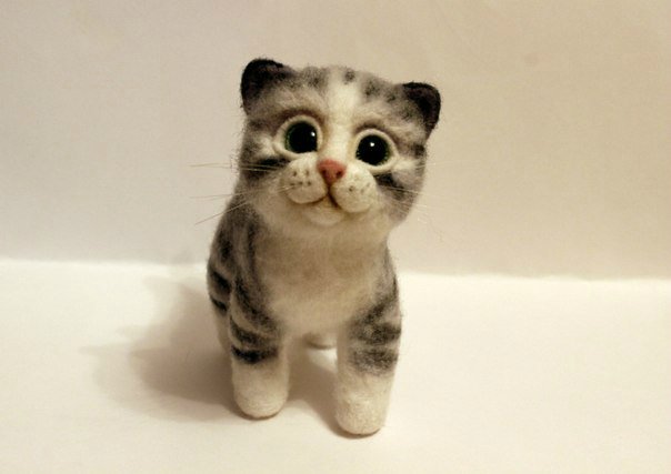 Котики моей сестры. Игрушки валянием из шерсти (фото 5)