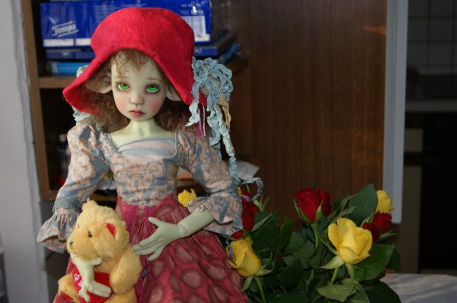 Mademoiselle Buonaparte или росшная Нелличка фавн green Kaye Wiggs с кастомным мейком и аутфитом от Val Zeitler (фото 10)