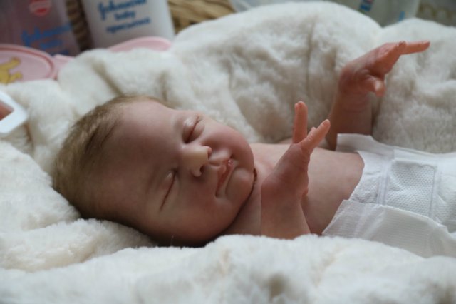 Спящая малышка Рози 2. Куколка реборн Виктории Вишни