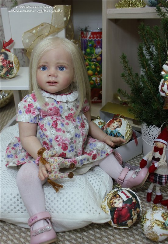 Фридолиночка-в преддверии нового года. Кукла реборн Анастасии Гангало