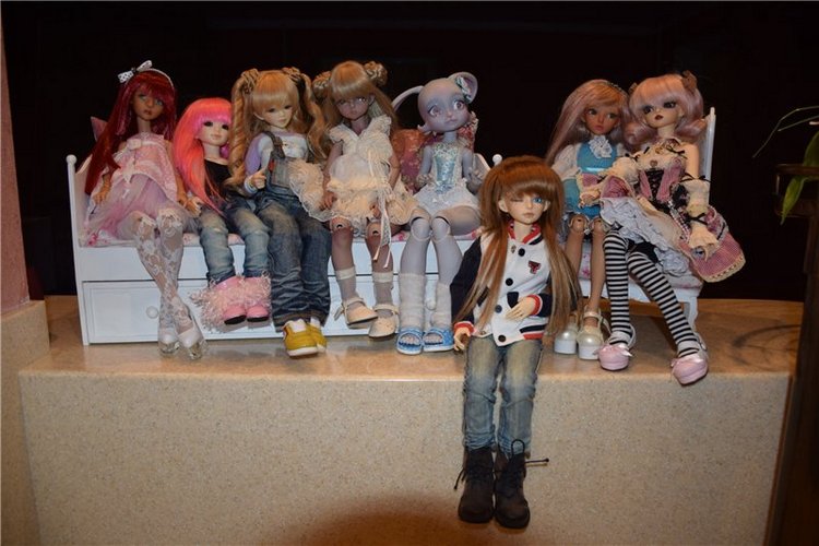 Распаковка MiniFee Chloe от Fairyland, а также сравнительные фото других бжд кукол мсд формата, проживающих у нас