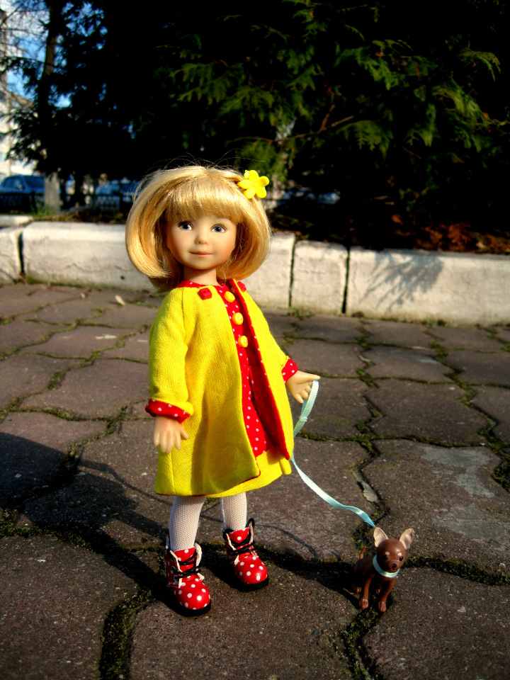 Прогулка в парке. Галочка - коллекционная куколка Дианы Эффнер