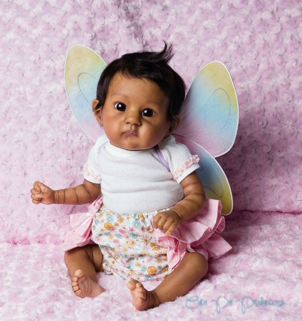 Этническая крошечка реборн, прототип PIXIE скульптора Bonnie Brown