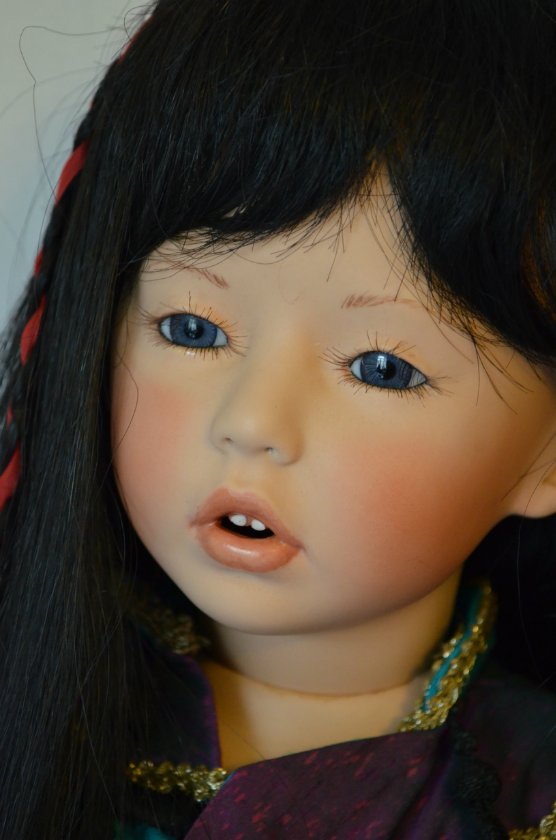 Образ "леди Равен" в куклах. Фарфоровая кукла - японочка RAVEN от Donna RuBert