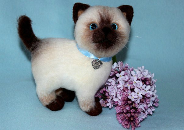 Котики моей сестры. Игрушки валянием из шерсти (фото 8)