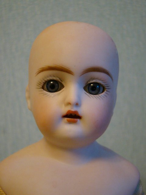 Антикварная карманная кукла Bähr & Pröschild на французском модном теле (фото 6)