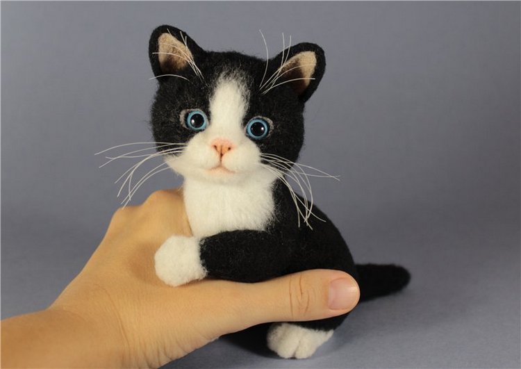 Авторские игрушки валянием. Котята (фото 5)