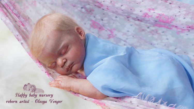 Наша Лиечка устала, сладко сладко задремала. Кукла реборн Олеси Венгер