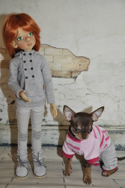 Лайла (Кайе Виггз) с Феней (чишечка). Надеюсь, что любителей собачек на сайте также много, как и поклонников кукол от Кайе