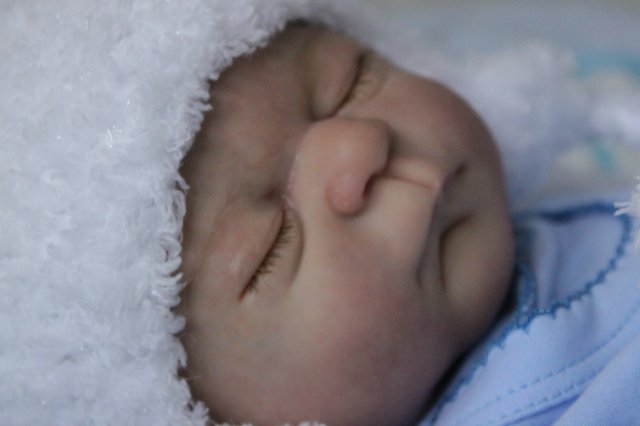 Спящий малышок Жульенчик. Куколка реборн Вишни Виктории