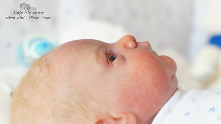 Златовласый малыш с глазами цвета незабудок. Мой Максюша, кукла реборн Олеси Венгер