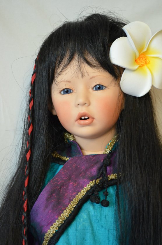 Образ "леди Равен" в куклах. Фарфоровая кукла - японочка RAVEN от Donna RuBert