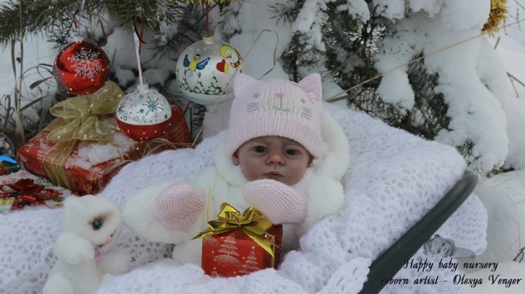 Моё предновогоднее чудо, моя Карлотта. Кукла реборн Олеси Венгер