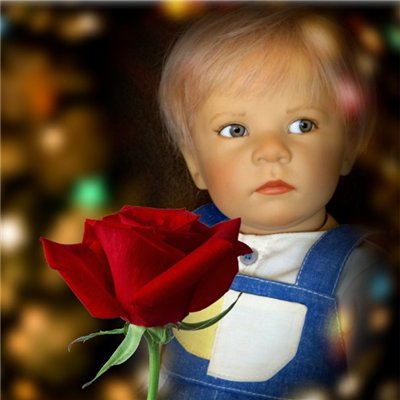 "Fiete" студийная кукла от Elisabeth Lindner, Germany