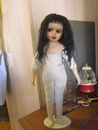 Переделка фарфоровой куклы (фото 4)