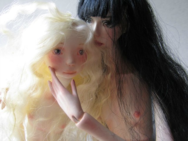 Малышка Хагу и ее сестренки. Шарнирные авторские куклы (фото 4)