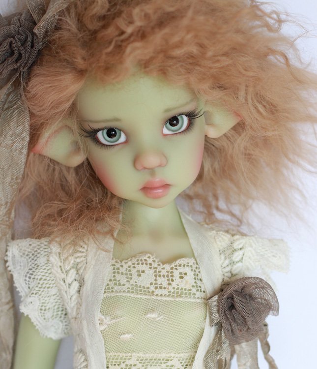 OOAK Kaye Wiggs Green Laryssa elf - Зеленая Лариса эльф в единственном экземпляре