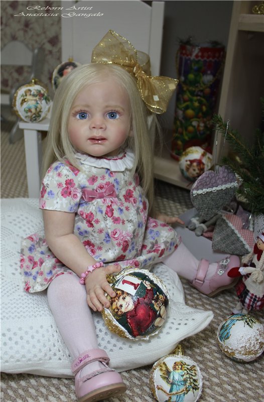 Фридолиночка-в преддверии нового года. Кукла реборн Анастасии Гангало (фото 5)
