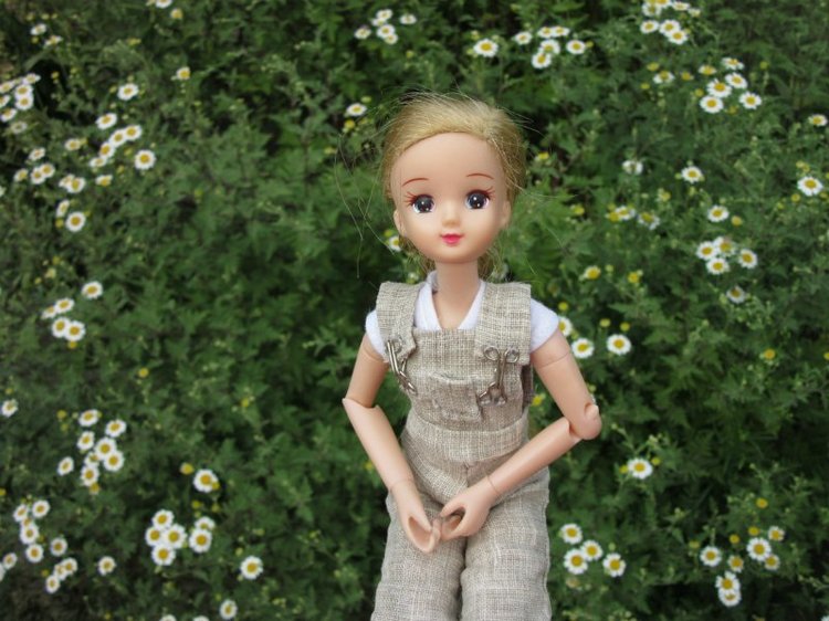 Комбинезон из куска льняной ткани для Хелены (фото 7)